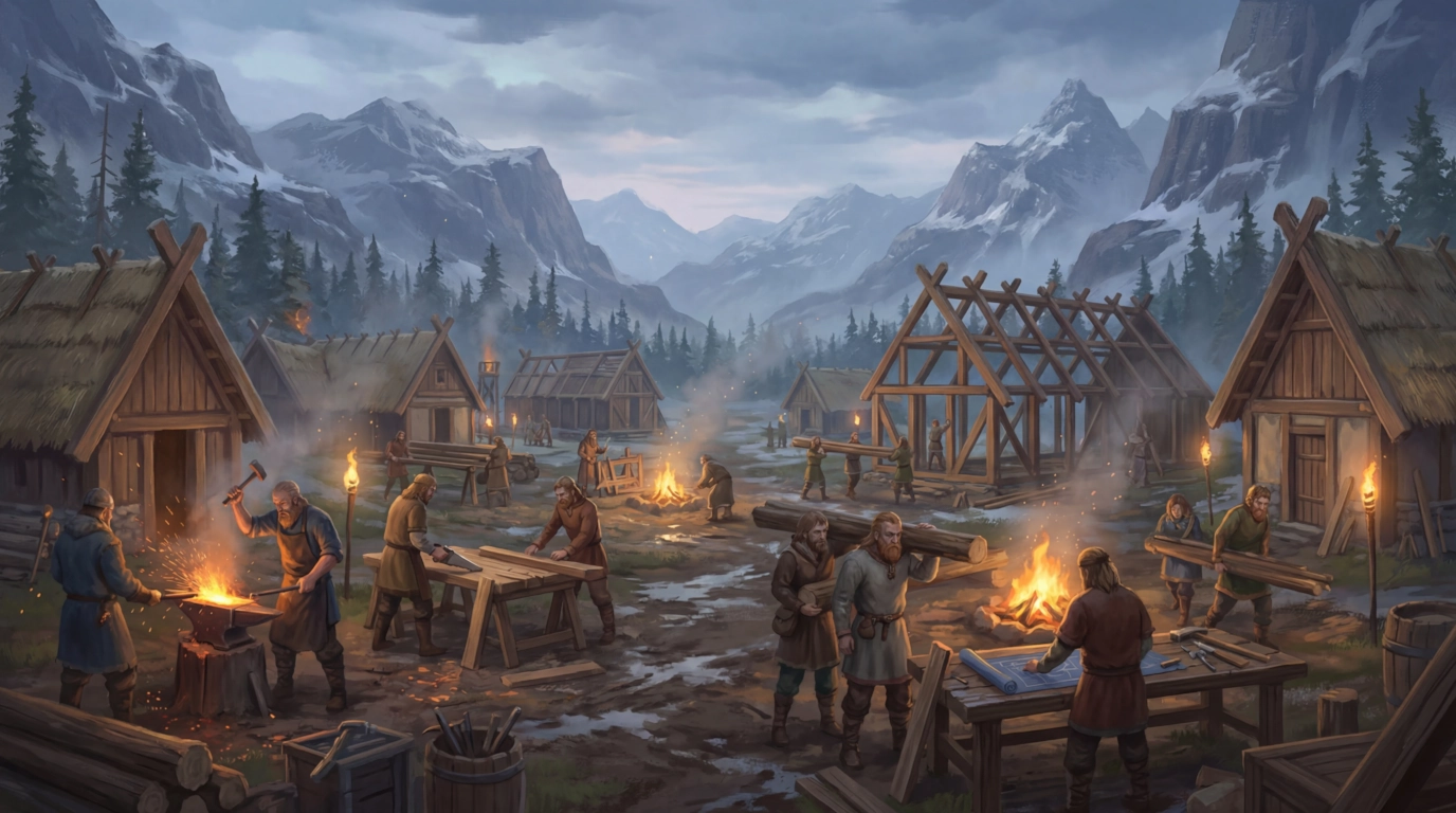 Viking Base Building and Crafting